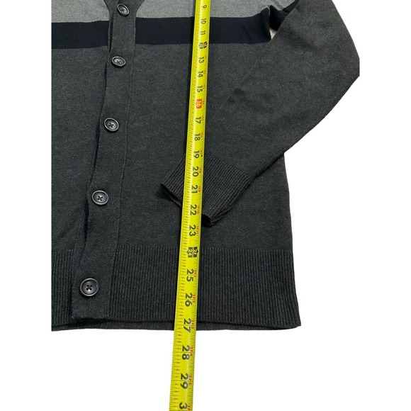 Refectory London Men Gray Black Knit Sweater Size S (38-13) - Picture 6 of 6